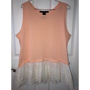Peach Peplum Shirt